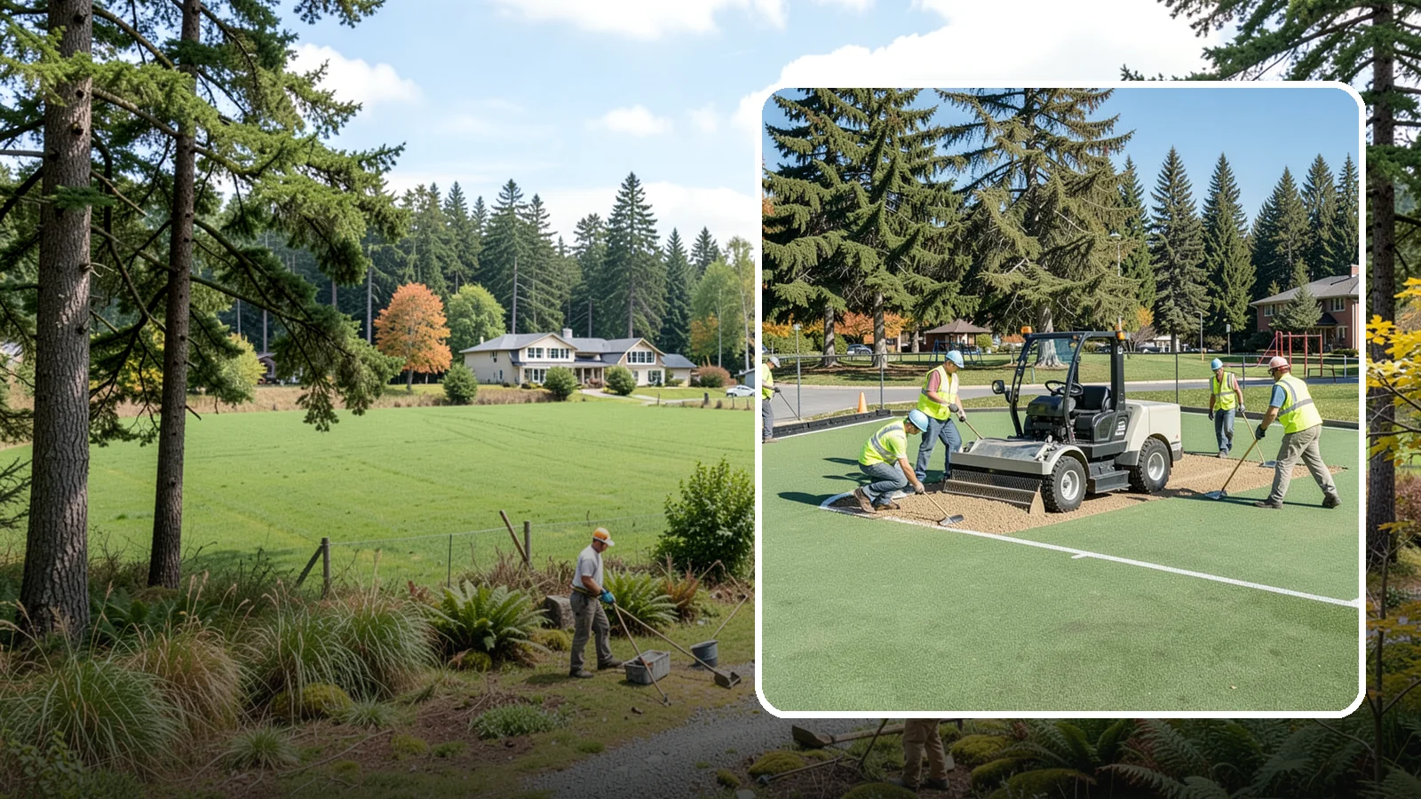 Field Laser Grading in Lyman, Skagit County, WA - Precision laser grading that reestablishes engineered slopes for positive drainage and level play.