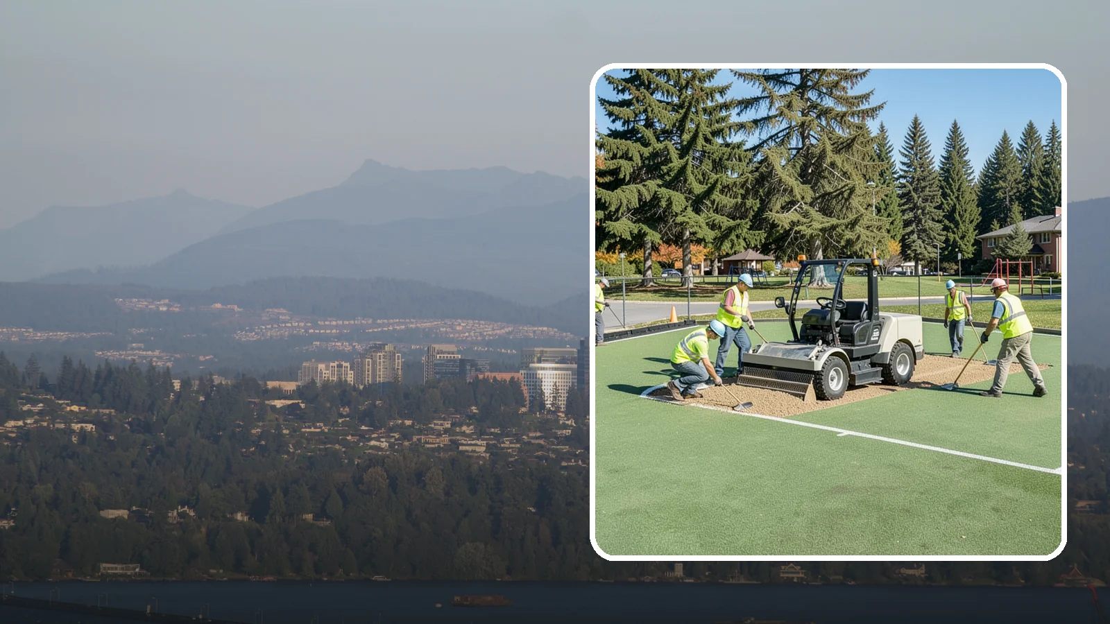 Field Laser Grading in Medina, King County, WA - Precision laser grading that reestablishes engineered slopes for positive drainage and level play.