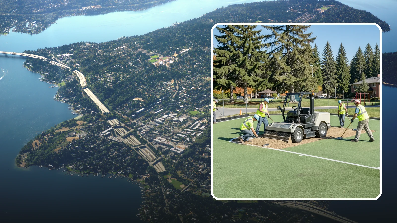 Field Laser Grading in Mercer Island, King County, WA - Precision laser grading that reestablishes engineered slopes for positive drainage and level play.