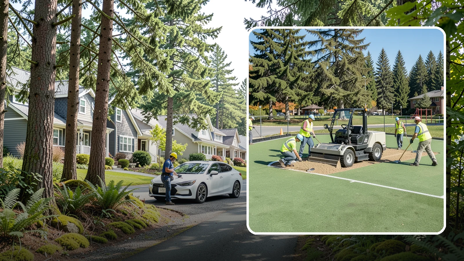 Field Laser Grading in Normandy Park, King County, WA - Precision laser grading that reestablishes engineered slopes for positive drainage and level play.