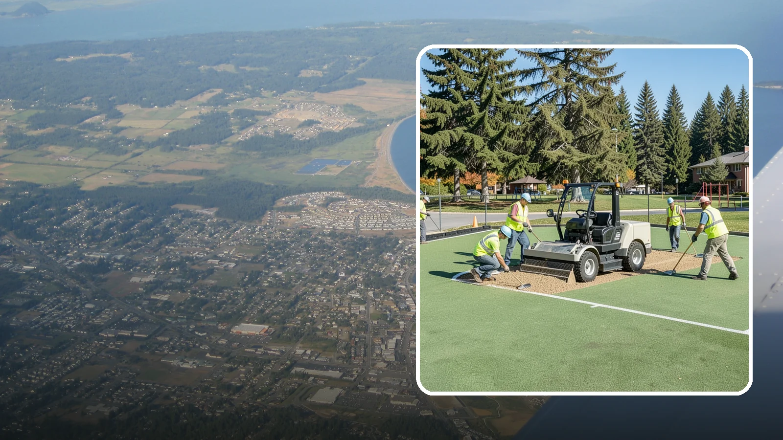 Field Laser Grading in Oak Harbor, Island County, WA - Precision laser grading that reestablishes engineered slopes for positive drainage and level play.
