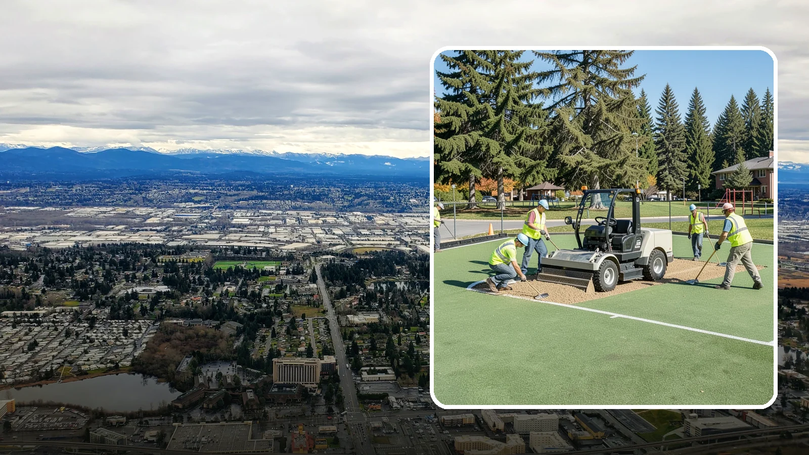 Field Laser Grading in SeaTac, King County, WA - Precision laser grading that reestablishes engineered slopes for positive drainage and level play.