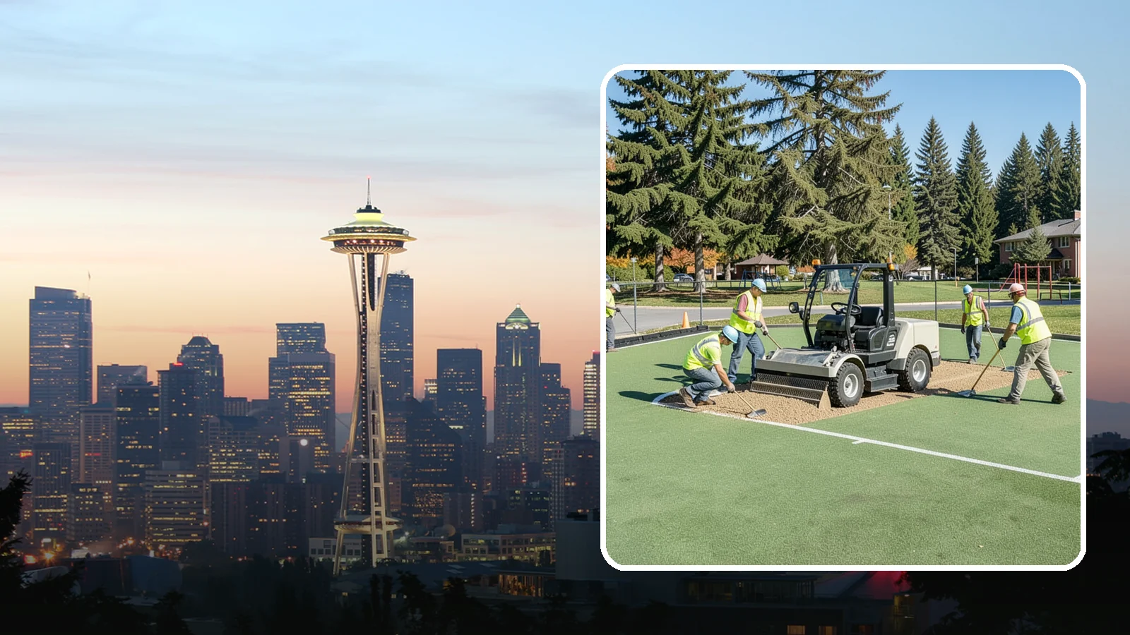 Field Laser Grading in Seattle, King County, WA - Precision laser grading that reestablishes engineered slopes for positive drainage and level play.