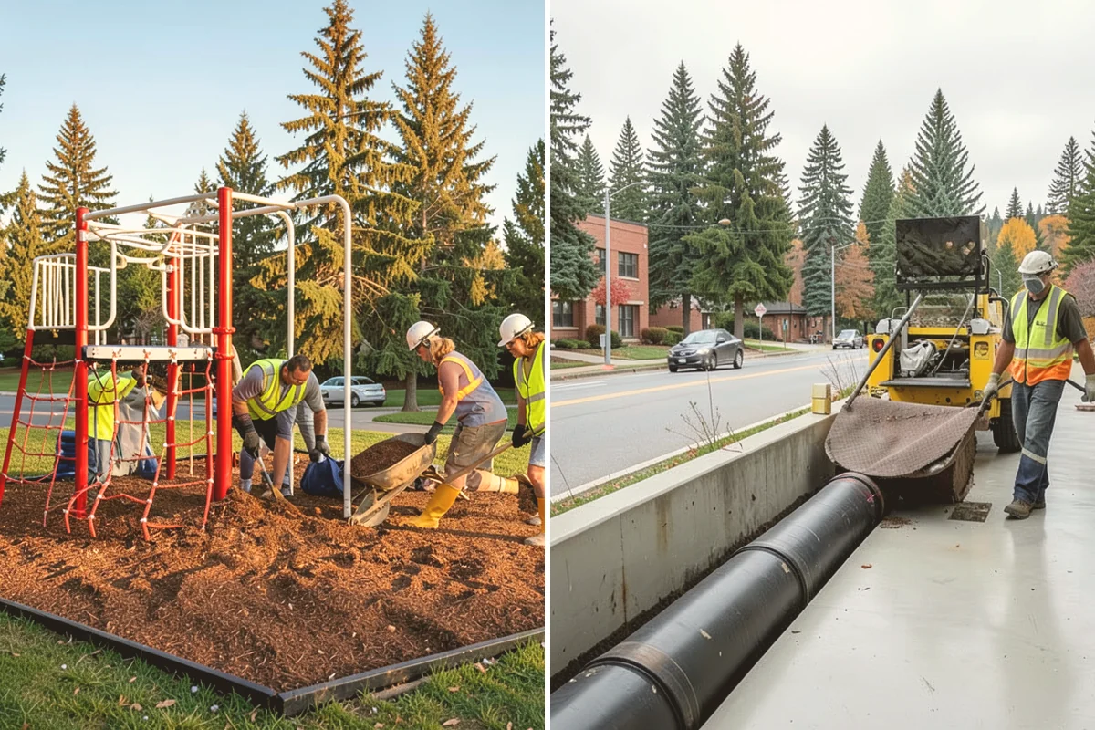 Field Laser Grading in Stanwood, Snohomish County, WA - Topographic survey of the existing field surface