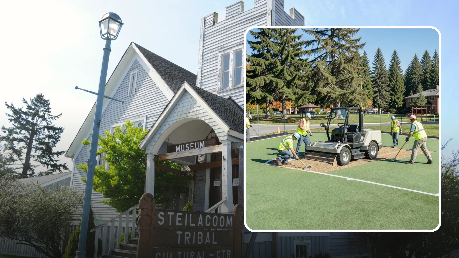 Field Laser Grading in Steilacoom, Pierce County, WA - Precision laser grading that reestablishes engineered slopes for positive drainage and level play.