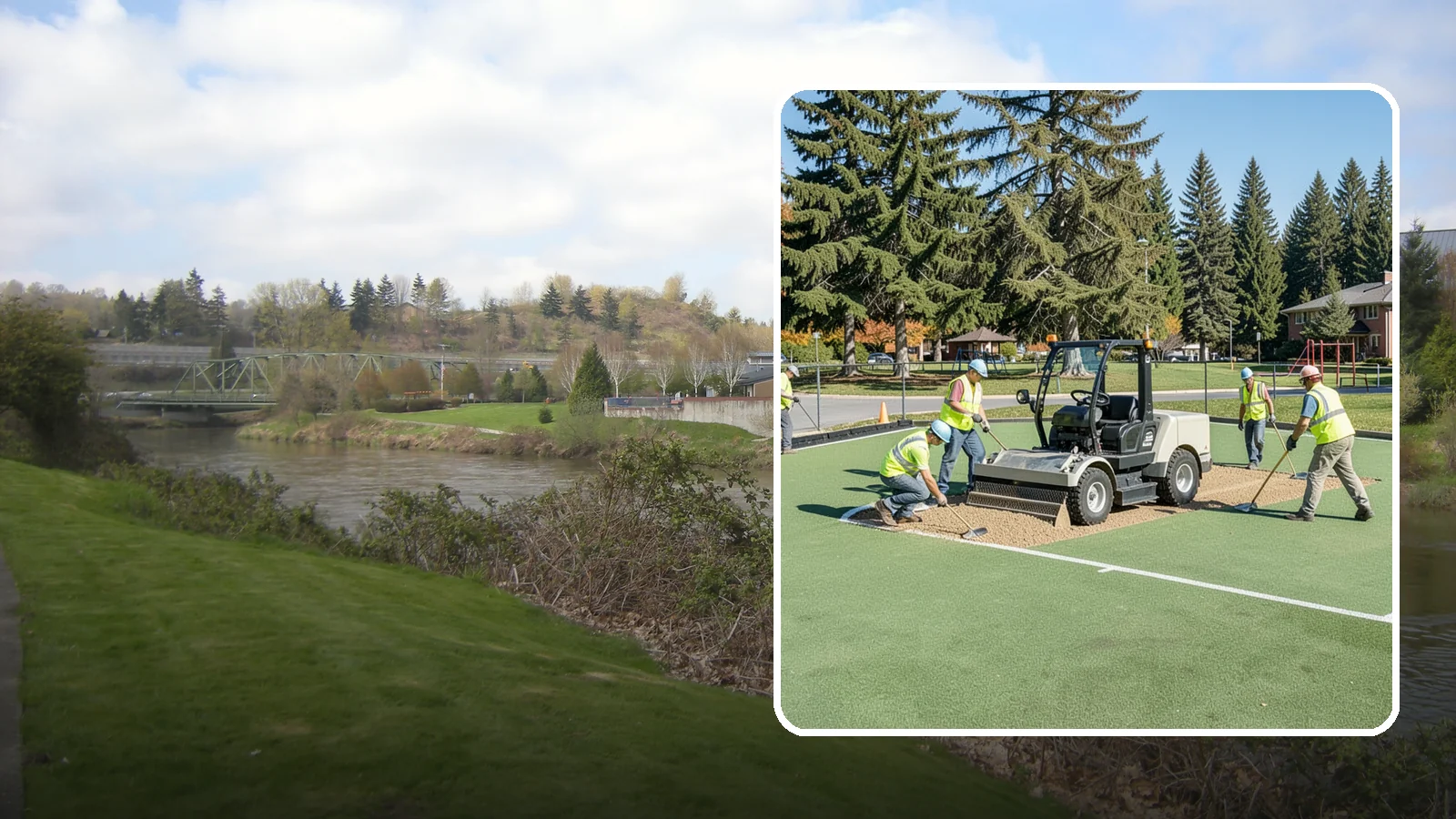 Field Laser Grading in Tukwila, King County, WA - Precision laser grading that reestablishes engineered slopes for positive drainage and level play.