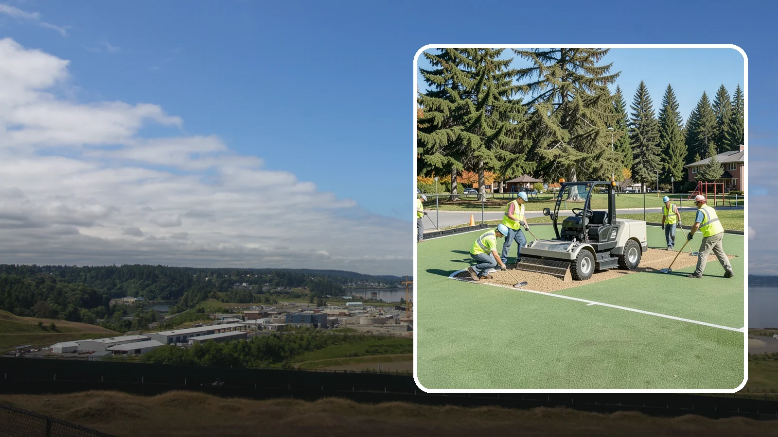 Field Laser Grading in University Place, Pierce County, WA - Precision laser grading that reestablishes engineered slopes for positive drainage and level play.