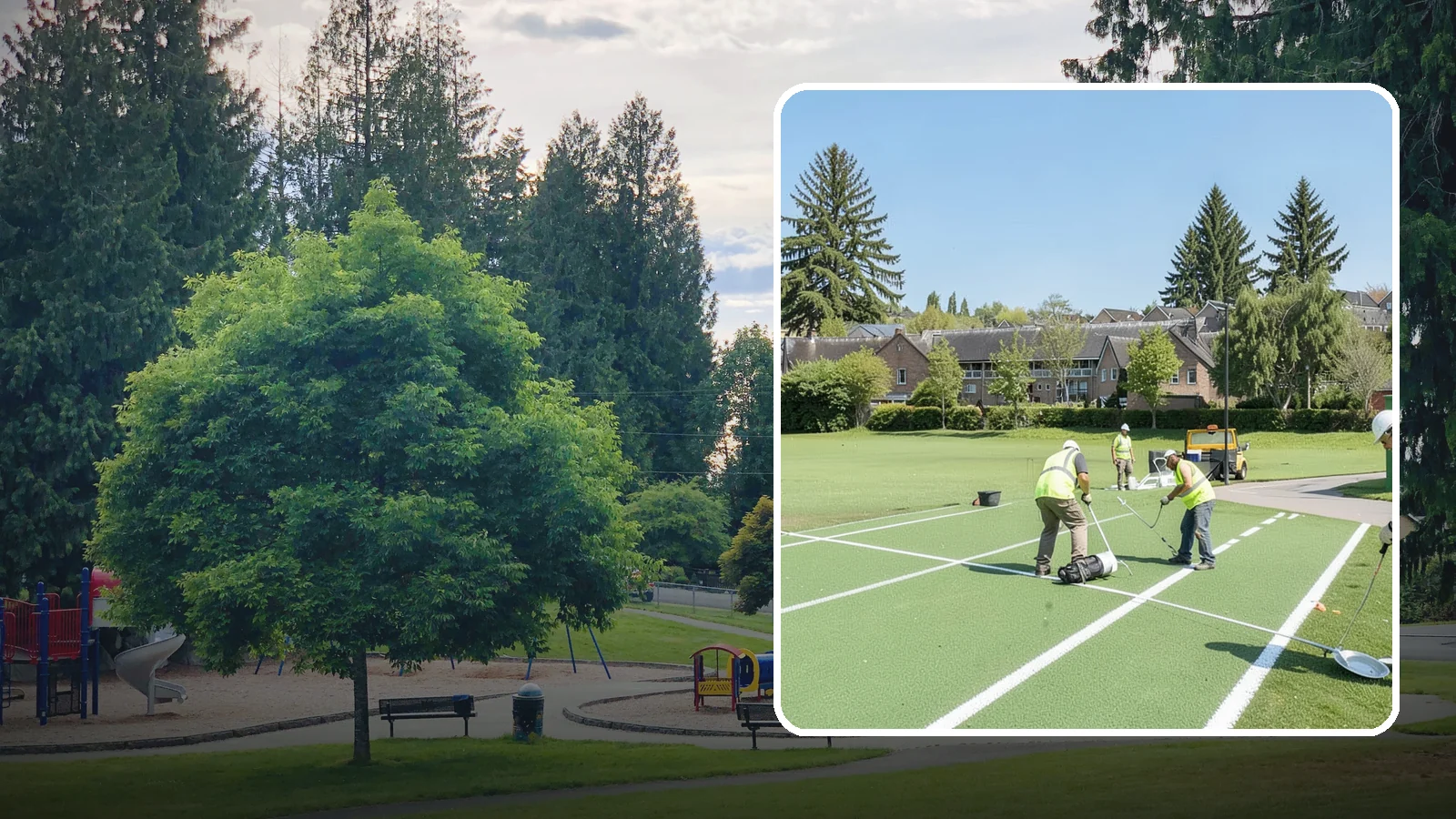Field Line Marking in Bonney Lake, Pierce County, WA - Accurate, sport-specific field striping and painting to regulation dimensions for public play.