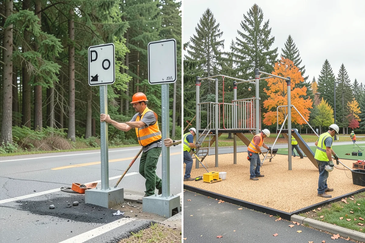 Field Line Marking in Carbonado, Pierce County, WA - Confirm sports, dimensions, and layout priorities with recreation staff