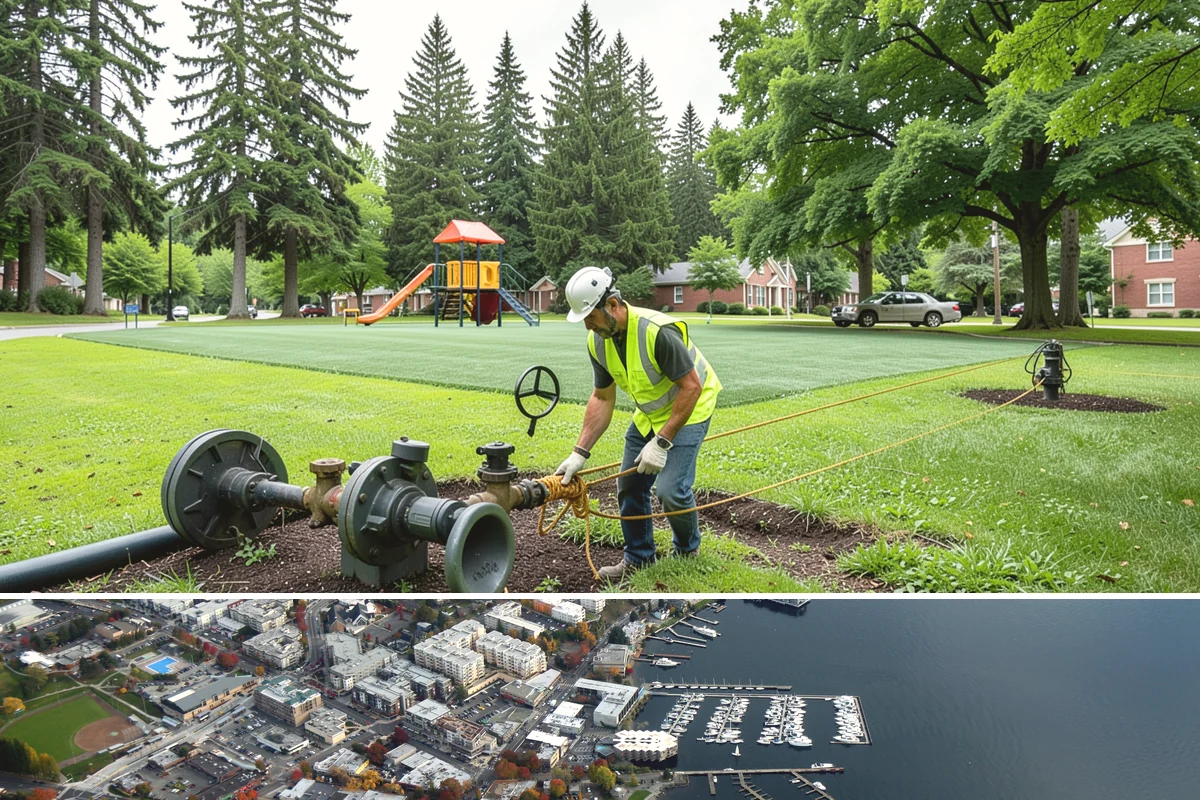 Field Line Marking in Kirkland, King County, WA - Base layouts are set in early spring before the season, with re-marks recurring through the active play months.