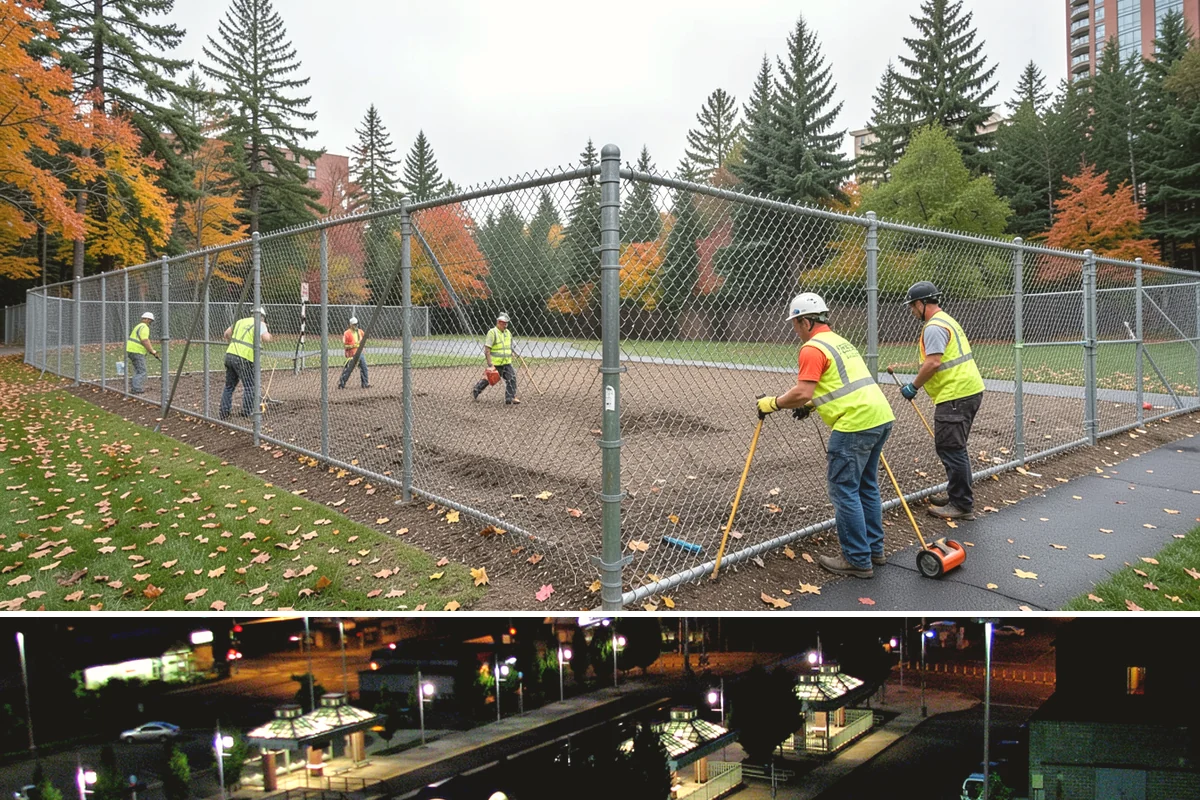 Fire District Grounds Maintenance in Auburn, King County, WA - Vegetation clearance for defensible space and sight lines is most critical from May through the summer fire season.