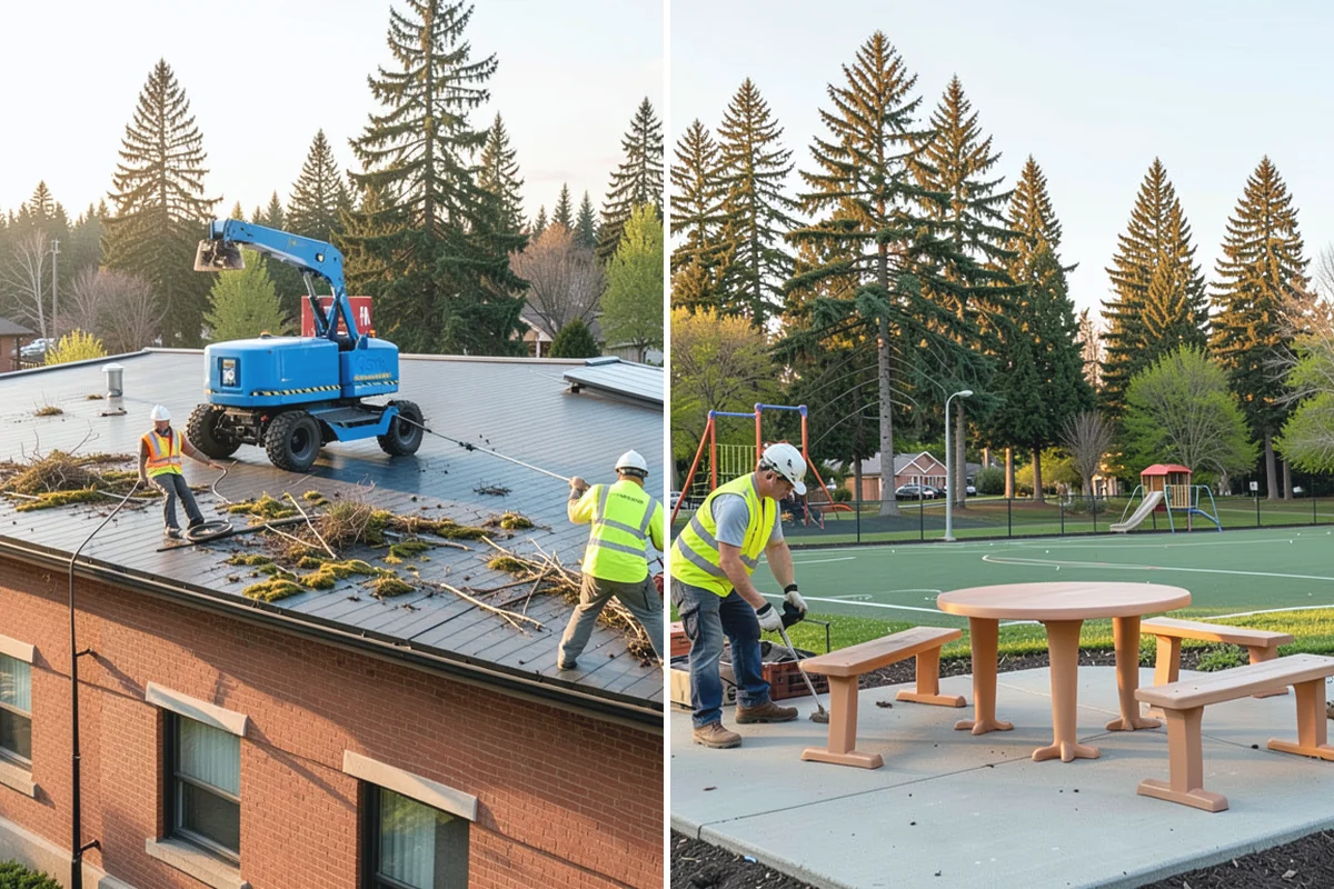 Fire District Grounds Maintenance in Beaux Arts Village, King County, WA - Coordinate with the district on station access and response constraints