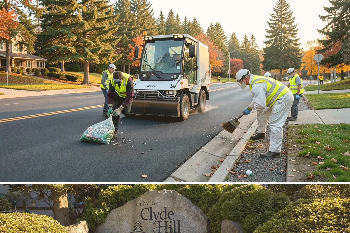Fire District Grounds Maintenance in Clyde Hill, King County, WA - Vegetation clearance for defensible space and sight lines is most critical from May through the summer fire season.