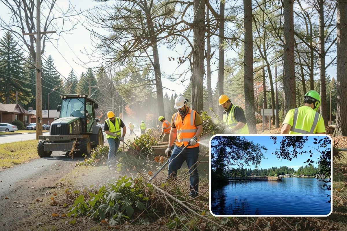 Fire District Grounds Maintenance in Federal Way, King County, WA - Apparatus aprons and access lanes kept clear at all times