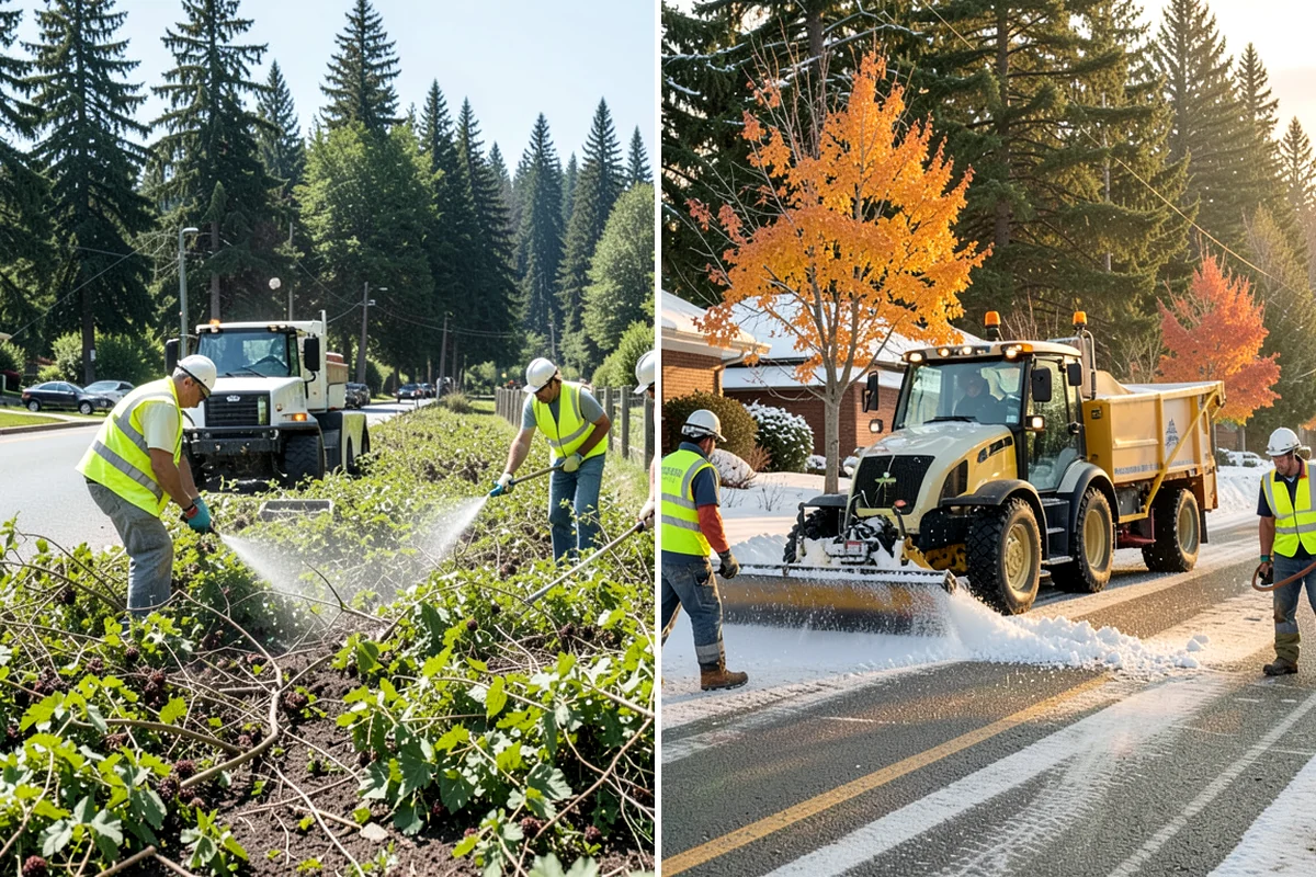 Fire District Grounds Maintenance in Hunts Point, King County, WA - Coordinate with the district on station access and response constraints