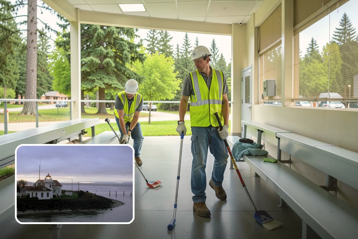 Fire District Grounds Maintenance in Mukilteo, Snohomish County, WA - Apparatus aprons and access lanes kept clear at all times