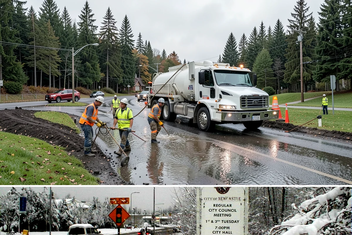 Fire District Grounds Maintenance in Newcastle, King County, WA - Vegetation clearance for defensible space and sight lines is most critical from May through the summer fire season.