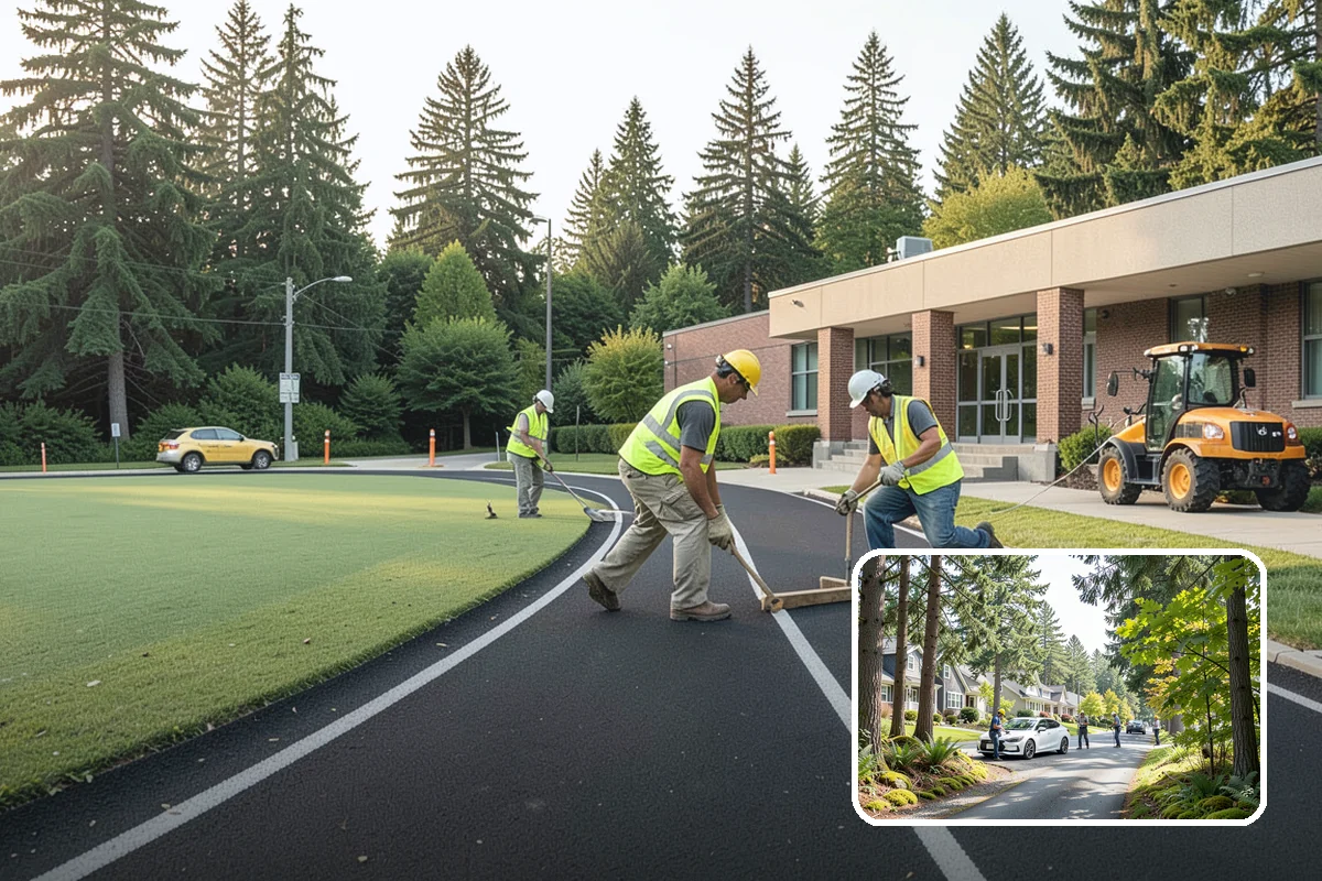 Fire District Grounds Maintenance in Normandy Park, King County, WA - Apparatus aprons and access lanes kept clear at all times