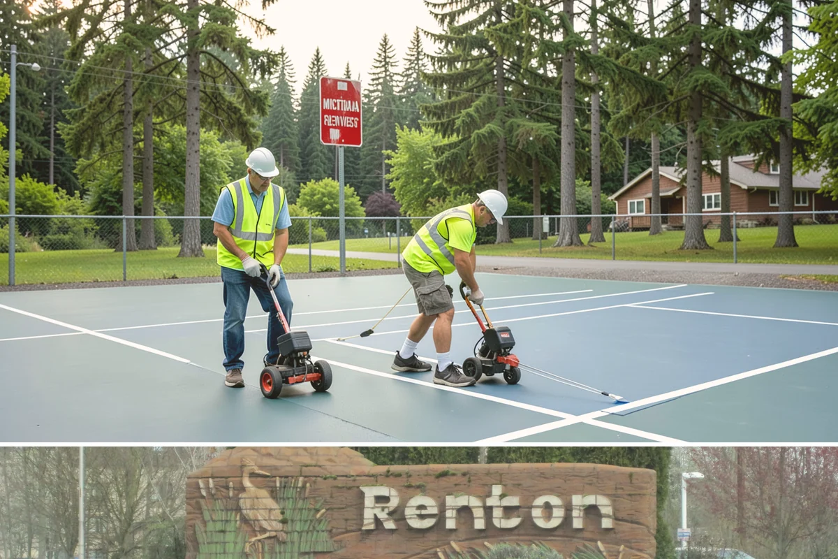 Fire District Grounds Maintenance in Renton, King County, WA - Vegetation clearance for defensible space and sight lines is most critical from May through the summer fire season.