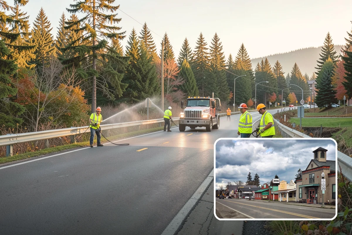Fire District Grounds Maintenance in Roy, Pierce County, WA - Apparatus aprons and access lanes kept clear at all times