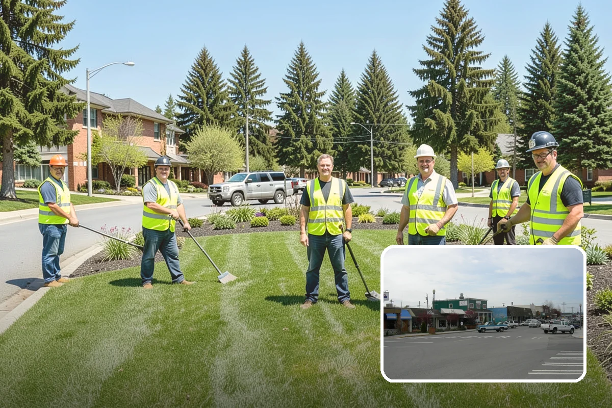 Fire District Grounds Maintenance in Stanwood, Snohomish County, WA - Apparatus aprons and access lanes kept clear at all times
