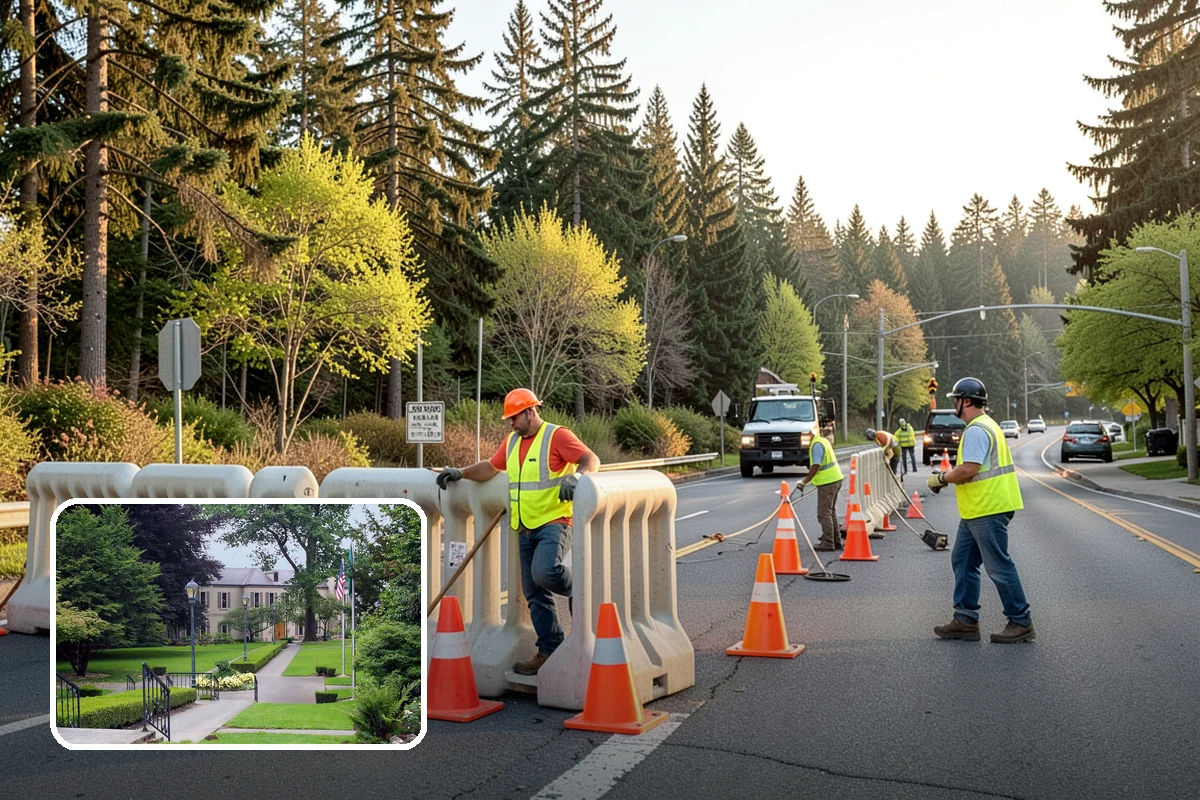 Fire District Grounds Maintenance in Woodinville, King County, WA - Apparatus aprons and access lanes kept clear at all times
