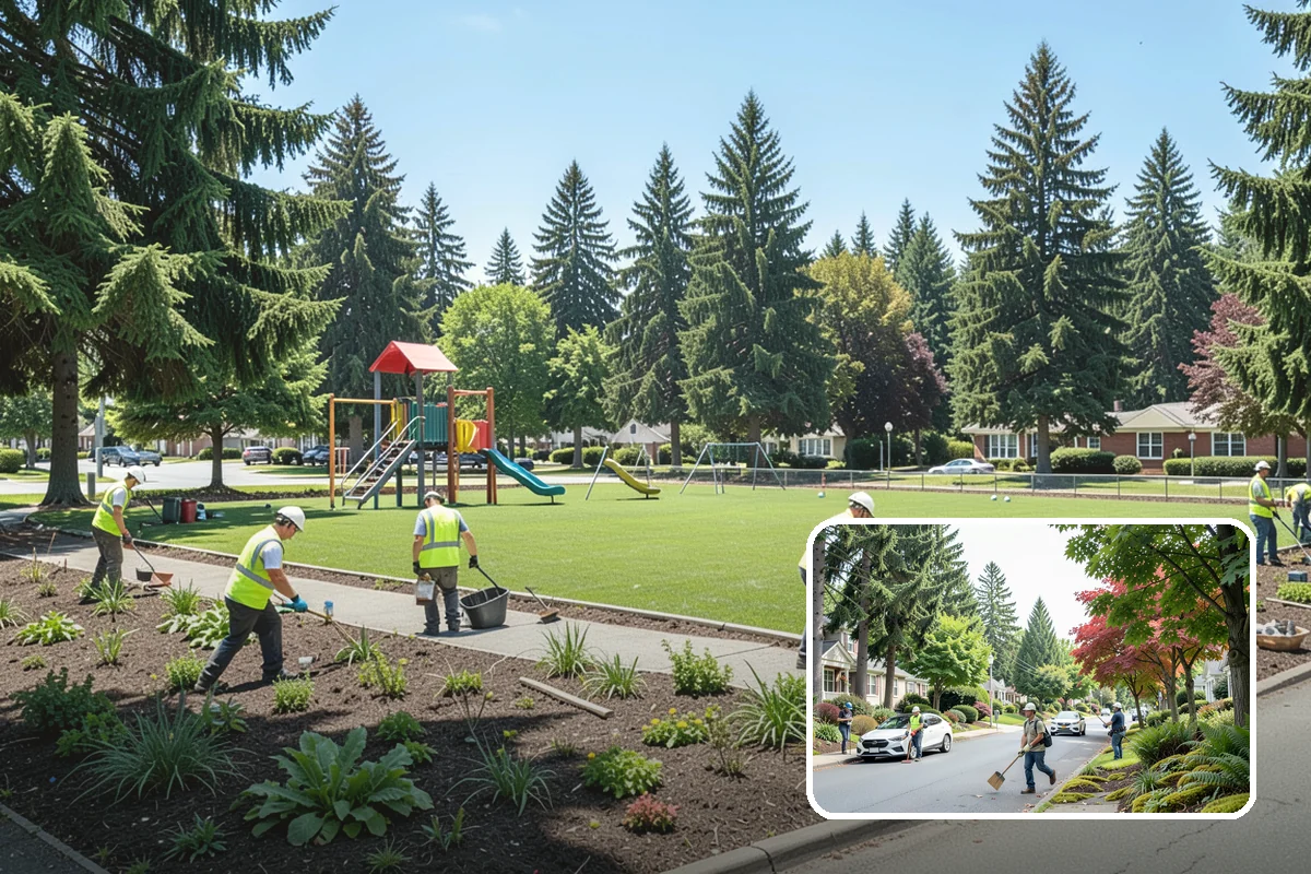 Firebreak Maintenance in Beaux Arts Village, King County, WA - Reduces wildfire spread risk around public lands