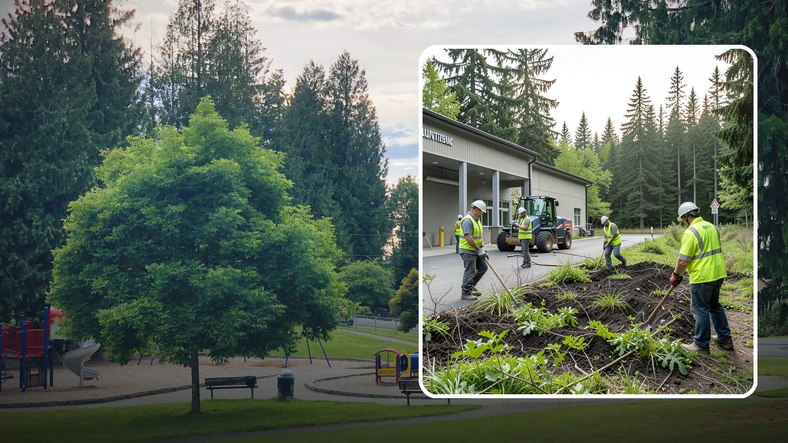 Firebreak Maintenance in Bonney Lake, Pierce County, WA - Maintenance of firebreaks and fuel breaks to reduce wildfire risk around public open space.