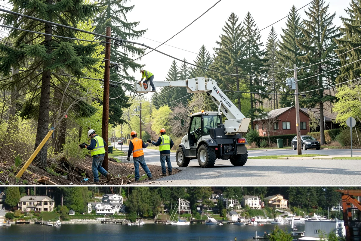 Firebreak Maintenance in Gig Harbor, Pierce County, WA - Firebreak maintenance is completed in late spring to early summer, ahead of Western Washington's dry fire season.