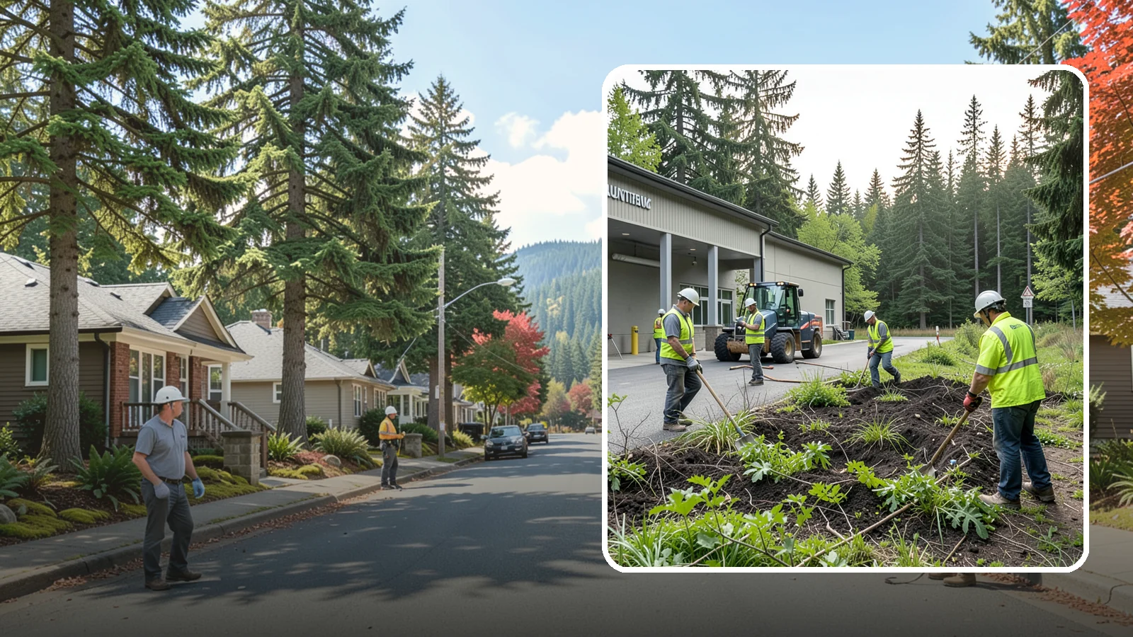 Firebreak Maintenance in Hunts Point, King County, WA - Maintenance of firebreaks and fuel breaks to reduce wildfire risk around public open space.