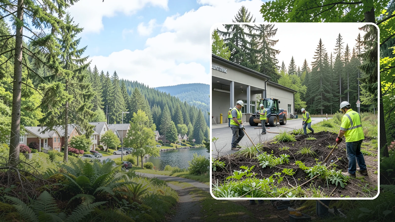 Firebreak Maintenance in Lake Forest Park, King County, WA - Maintenance of firebreaks and fuel breaks to reduce wildfire risk around public open space.
