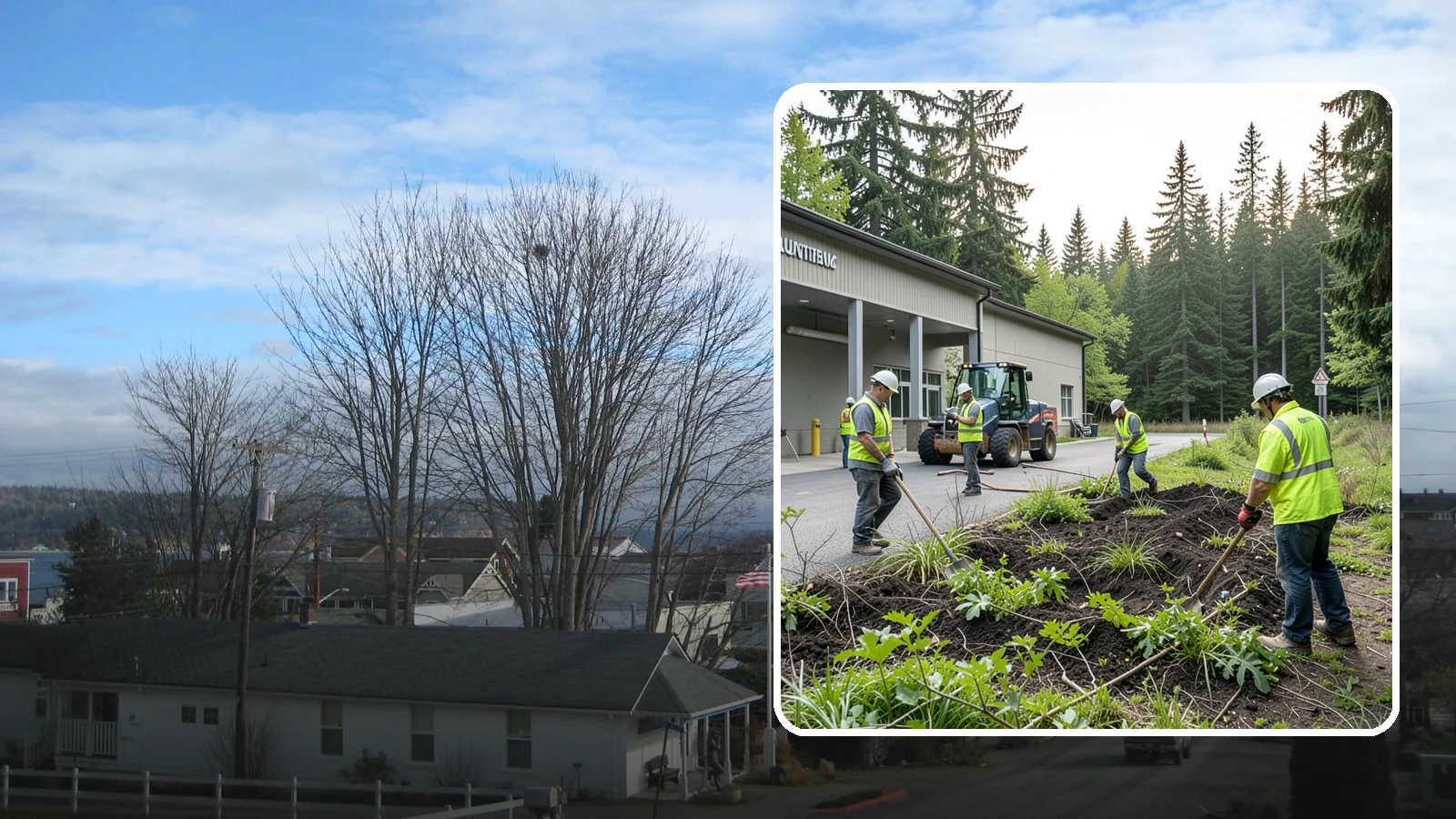 Firebreak Maintenance in Langley, Island County, WA - Maintenance of firebreaks and fuel breaks to reduce wildfire risk around public open space.