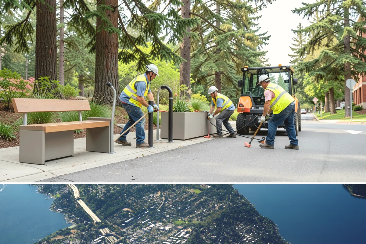 Firebreak Maintenance in Mercer Island, King County, WA - Firebreak maintenance is completed in late spring to early summer, ahead of Western Washington's dry fire season.
