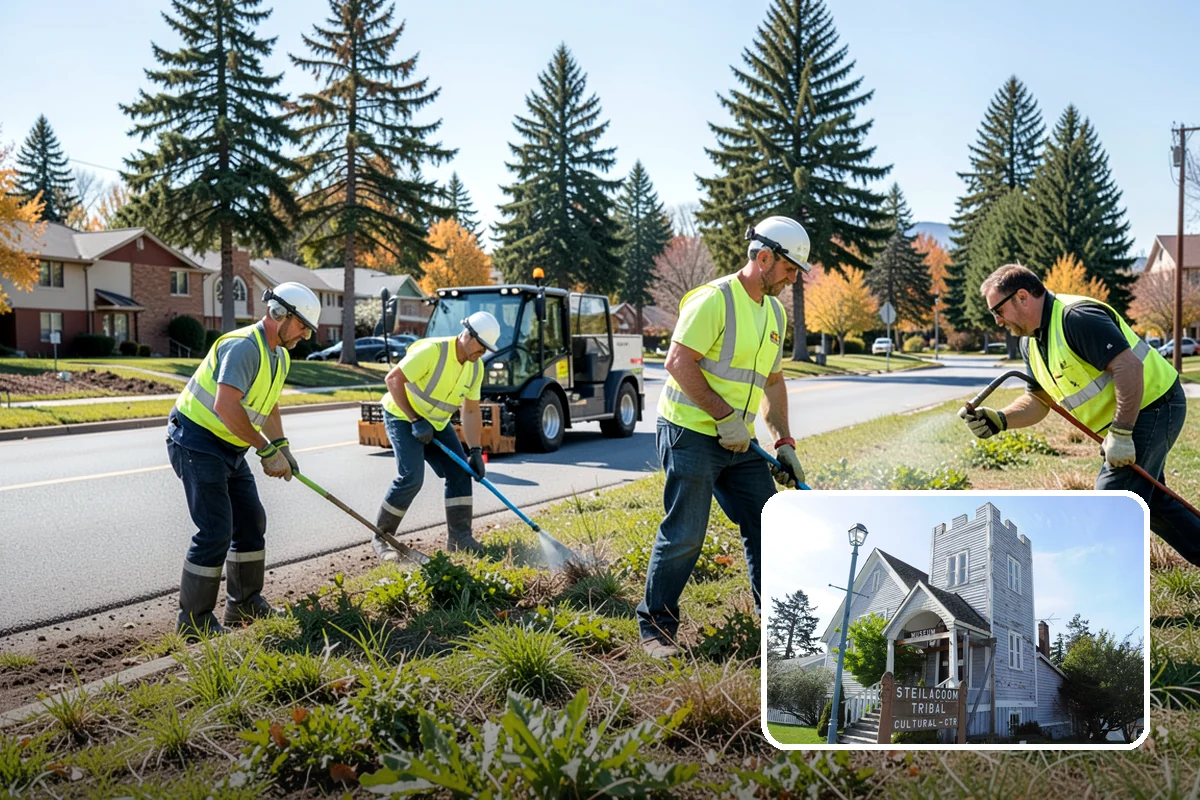 Firebreak Maintenance in Steilacoom, Pierce County, WA - Reduces wildfire spread risk around public lands