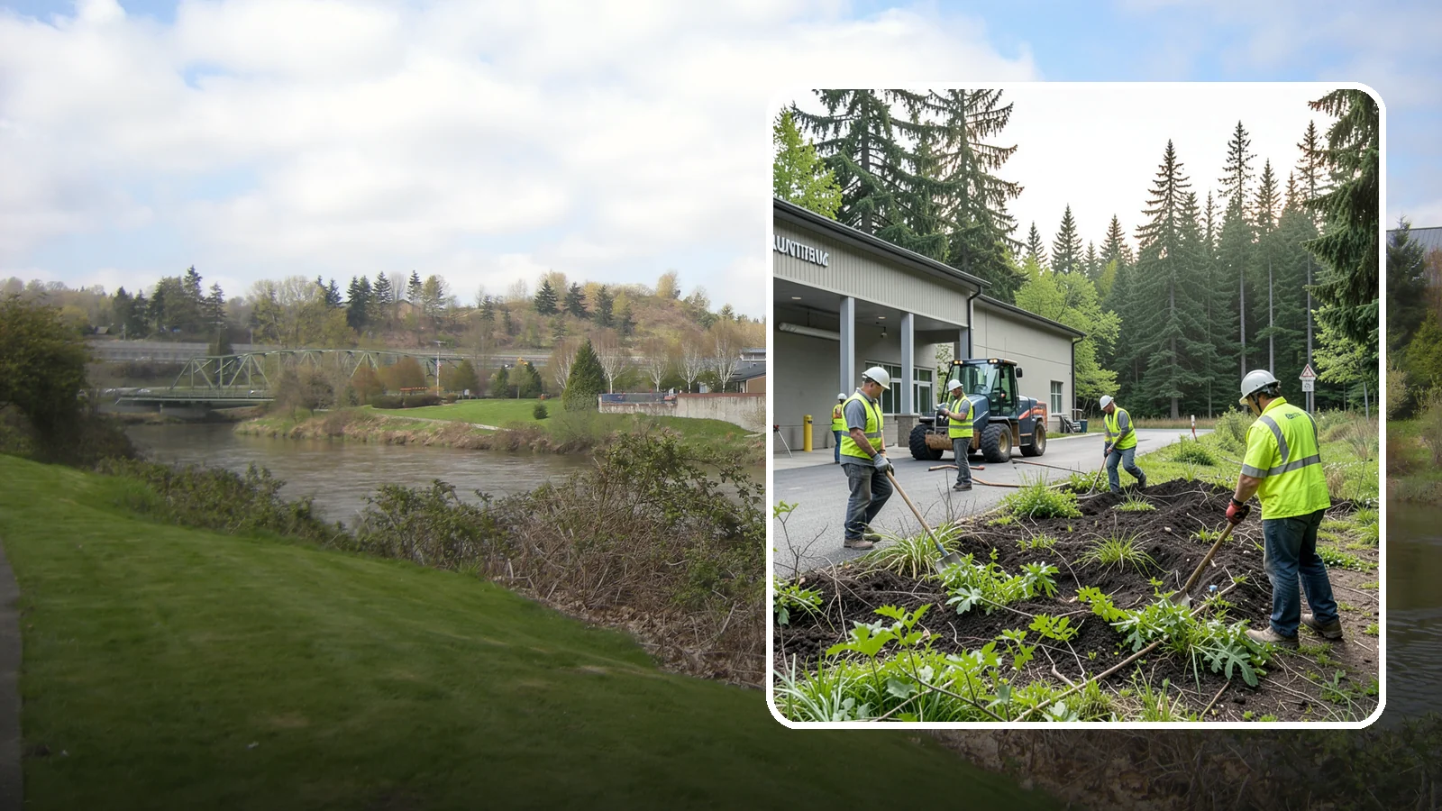 Firebreak Maintenance in Tukwila, King County, WA - Maintenance of firebreaks and fuel breaks to reduce wildfire risk around public open space.
