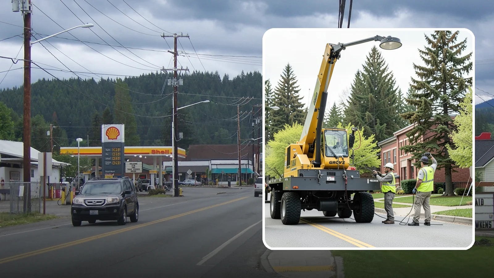 Fixture Replacement in Granite Falls, Snohomish County, WA - Replacement of failed or obsolete lighting fixtures with efficient, code-compliant units at public sites.