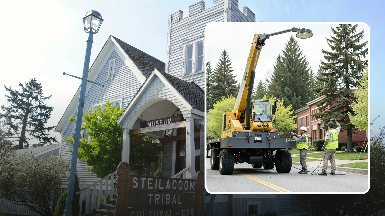Fixture Replacement in Steilacoom, Pierce County, WA - Replacement of failed or obsolete lighting fixtures with efficient, code-compliant units at public sites.