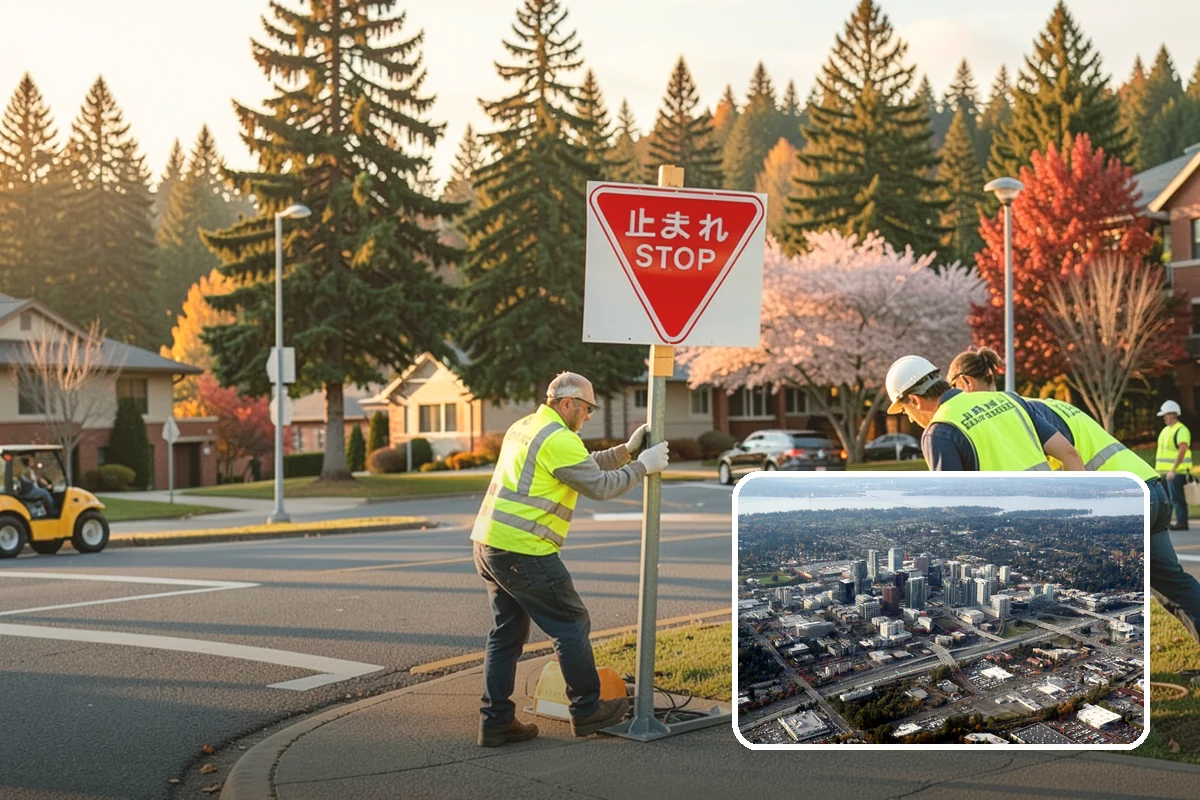 Flag & Marker Installation in Bellevue, King County, WA - Consistent alignment and depth across every placement