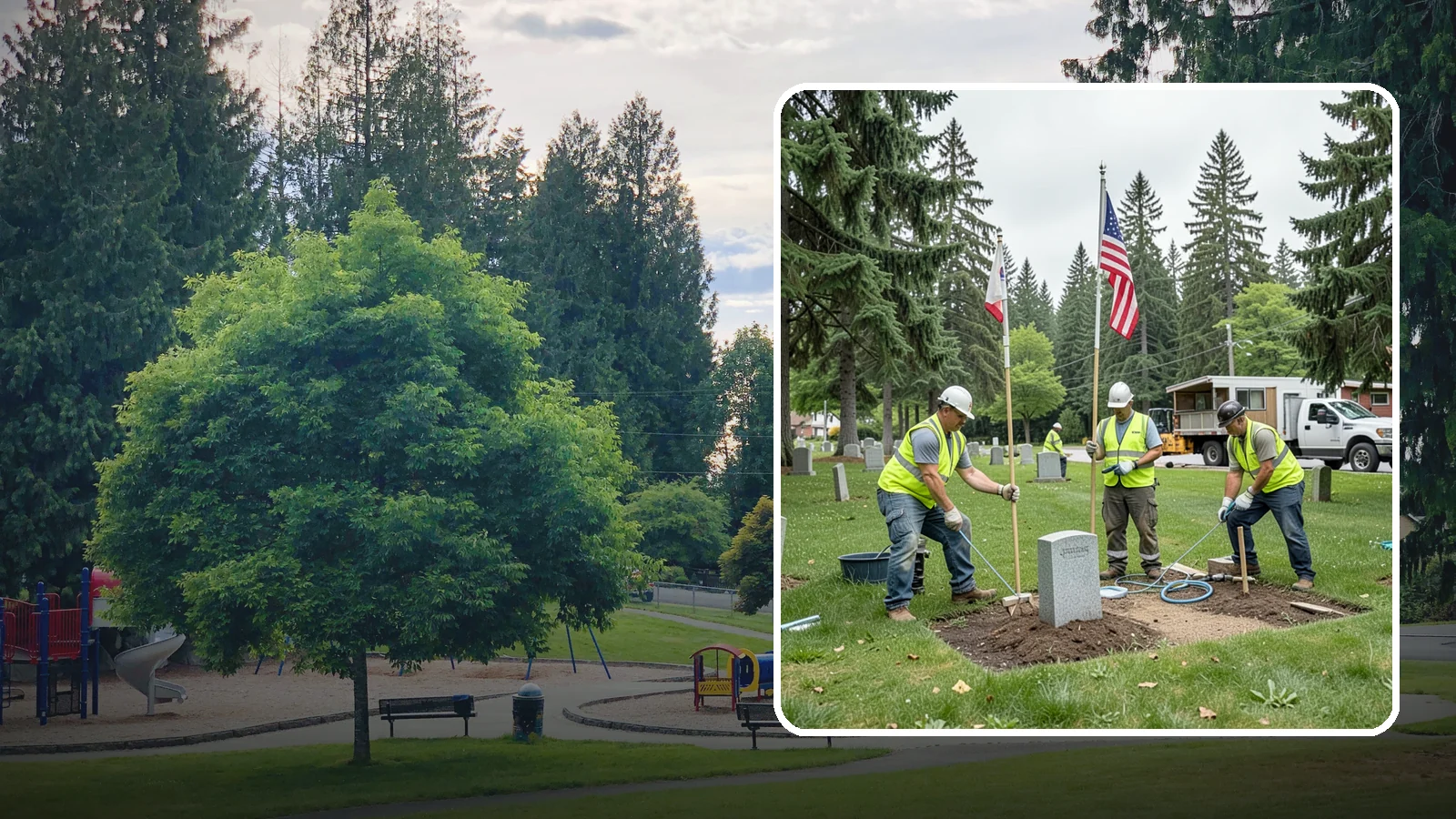 Flag & Marker Installation in Bonney Lake, Pierce County, WA - Installation of memorial flags and grave markers at cemeteries and memorial sites across Western Washington.