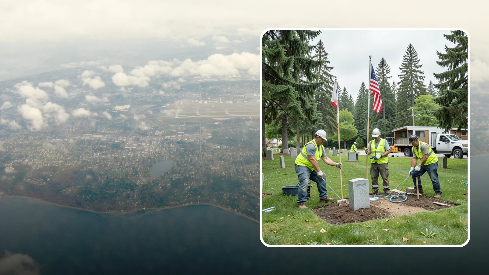 Flag & Marker Installation in Burien, King County, WA - Installation of memorial flags and grave markers at cemeteries and memorial sites across Western Washington.