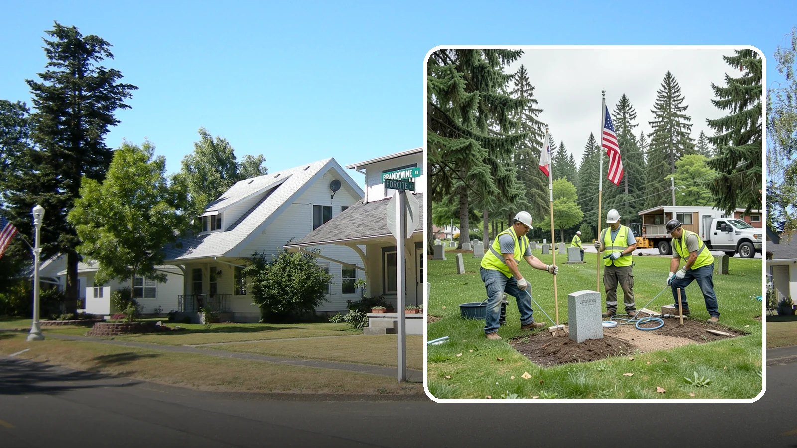Flag & Marker Installation in DuPont, Pierce County, WA - Installation of memorial flags and grave markers at cemeteries and memorial sites across Western Washington.