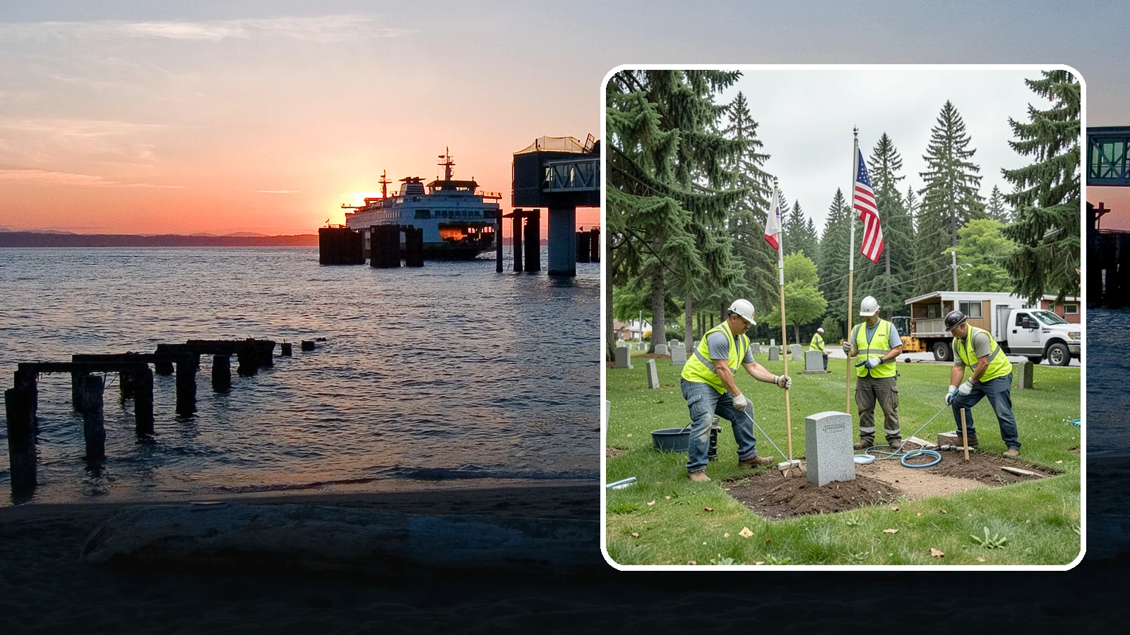 Flag & Marker Installation in Edmonds, Snohomish County, WA - Installation of memorial flags and grave markers at cemeteries and memorial sites across Western Washington.