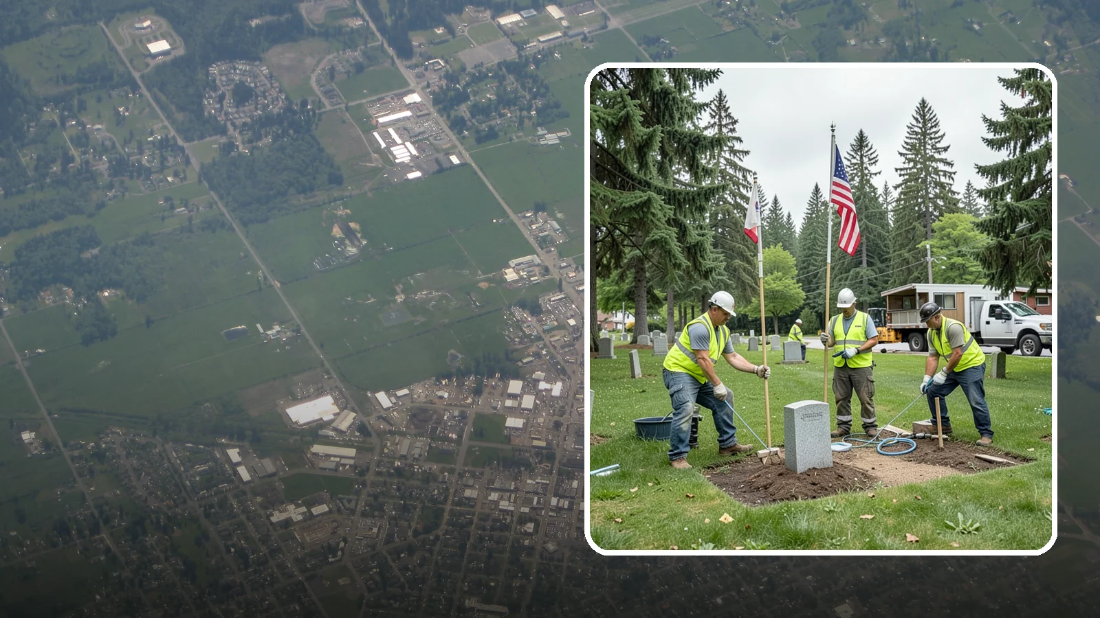Flag & Marker Installation in Enumclaw, King County, WA - Installation of memorial flags and grave markers at cemeteries and memorial sites across Western Washington.