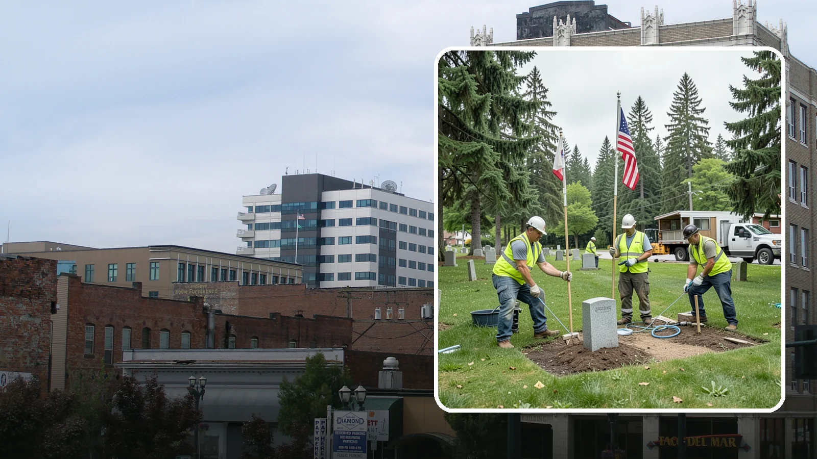Flag & Marker Installation in Everett, Snohomish County, WA - Installation of memorial flags and grave markers at cemeteries and memorial sites across Western Washington.