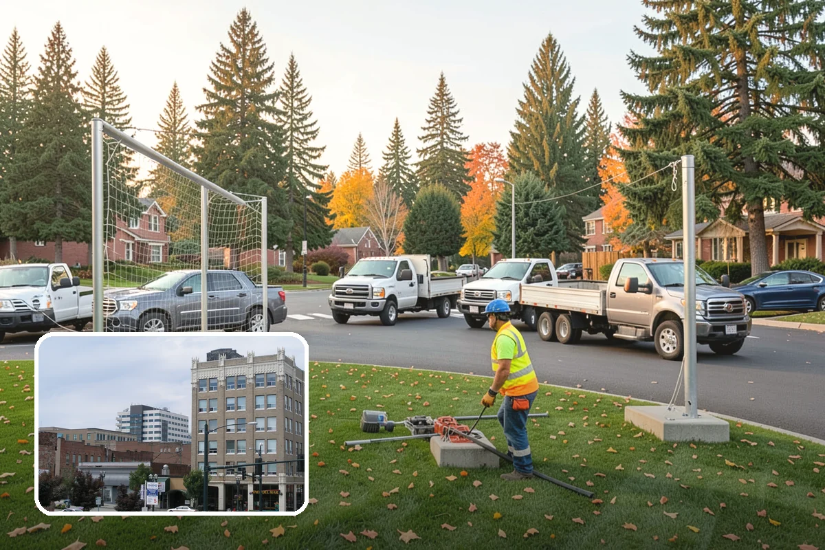 Flag & Marker Installation in Everett, Snohomish County, WA - Consistent alignment and depth across every placement