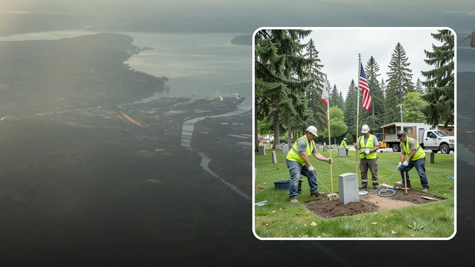 Flag & Marker Installation in Fife, Pierce County, WA - Installation of memorial flags and grave markers at cemeteries and memorial sites across Western Washington.