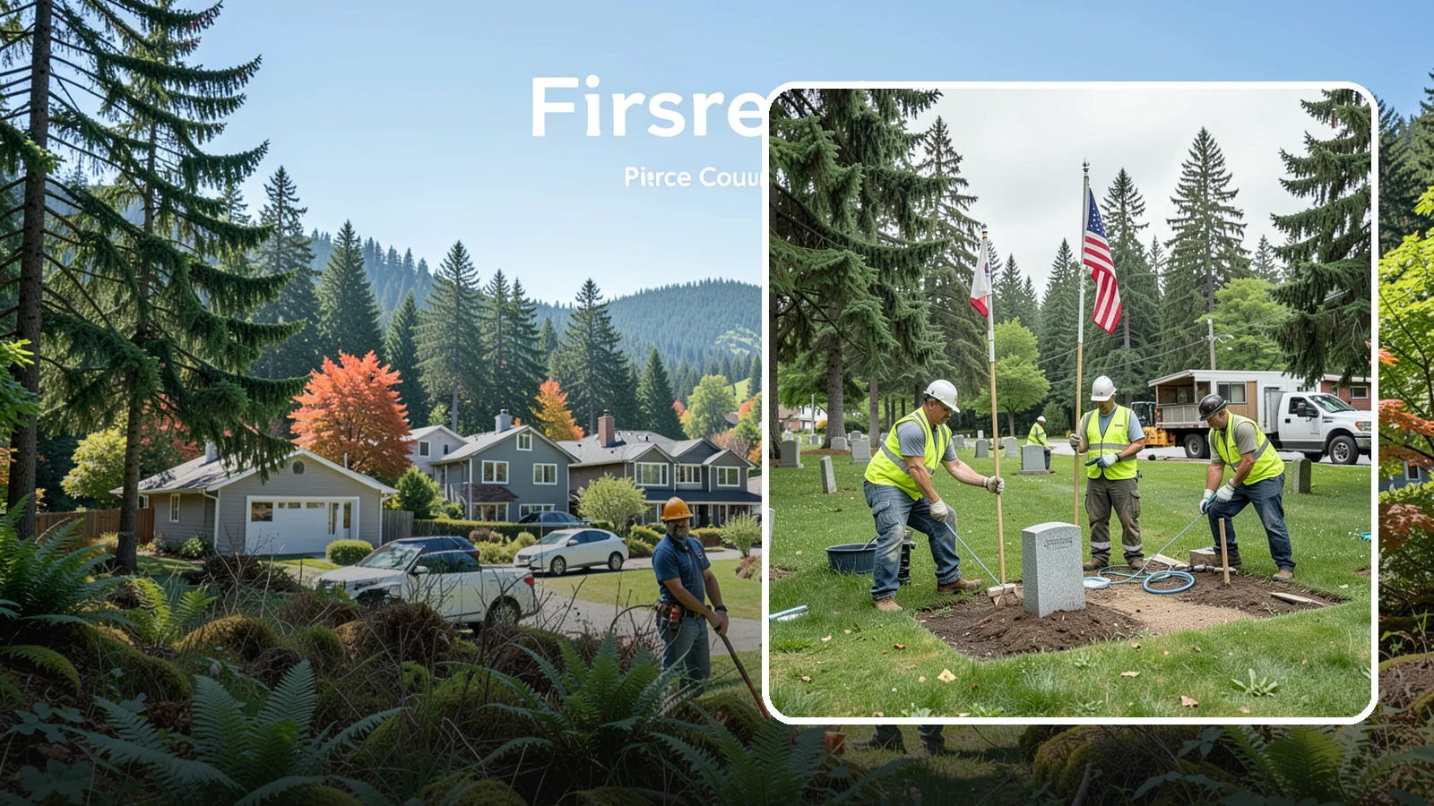 Flag & Marker Installation in Fircrest, Pierce County, WA - Installation of memorial flags and grave markers at cemeteries and memorial sites across Western Washington.