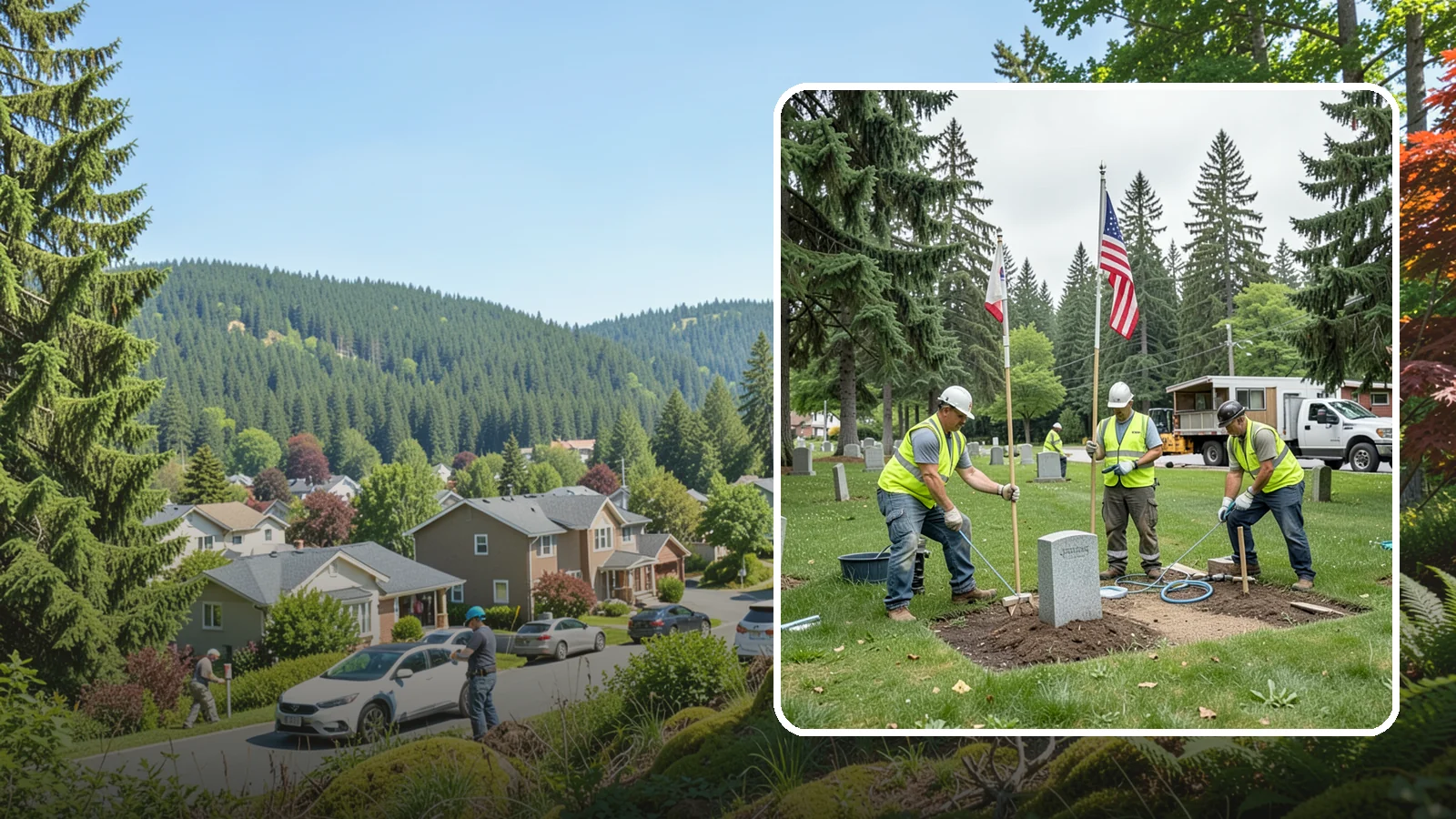 Flag & Marker Installation in Index, Snohomish County, WA - Installation of memorial flags and grave markers at cemeteries and memorial sites across Western Washington.