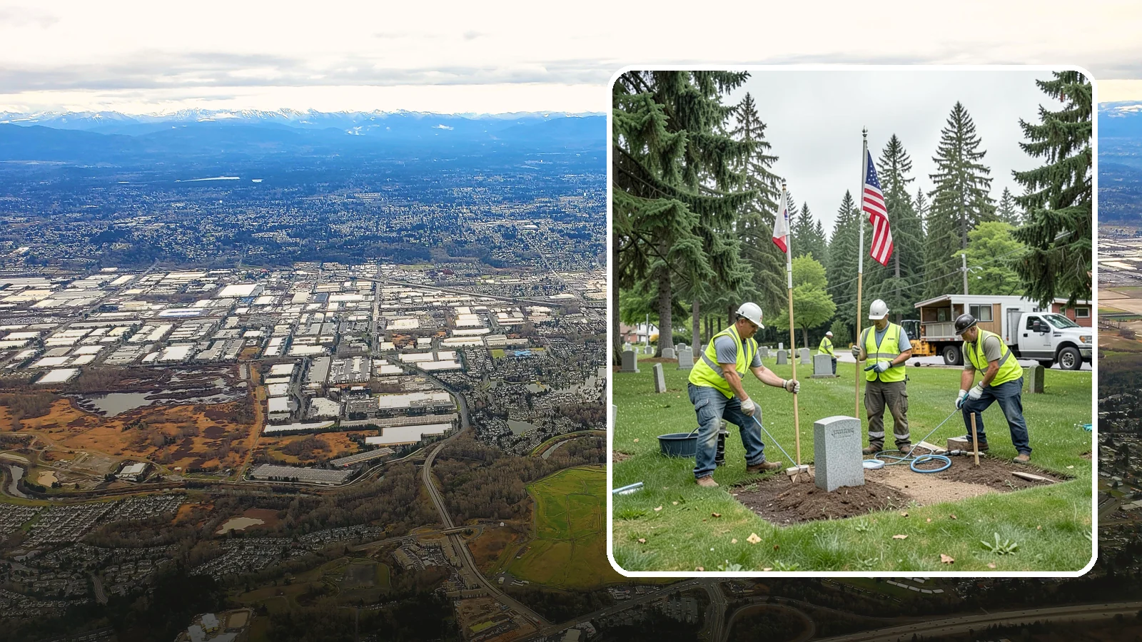Flag & Marker Installation in Kent, King County, WA - Installation of memorial flags and grave markers at cemeteries and memorial sites across Western Washington.