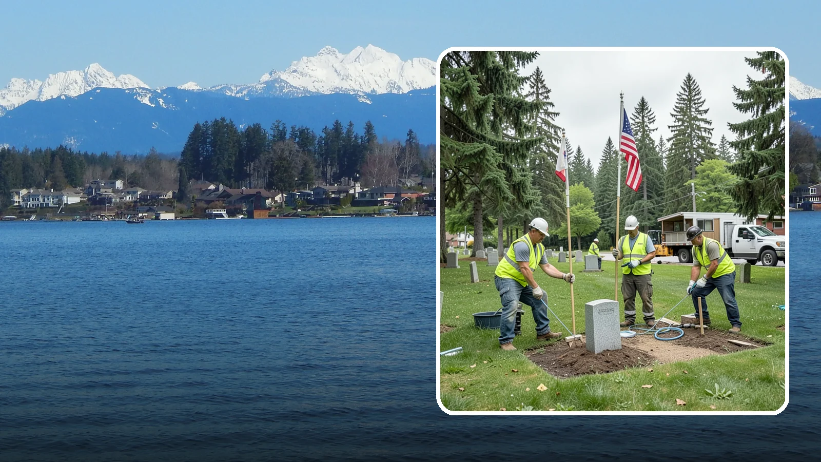 Flag & Marker Installation in Lake Stevens, Snohomish County, WA - Installation of memorial flags and grave markers at cemeteries and memorial sites across Western Washington.